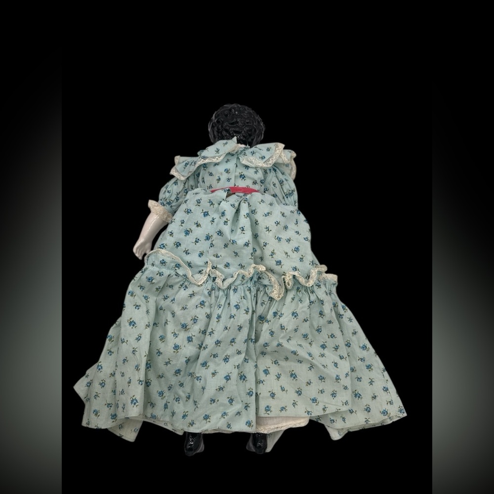 Antique German Porcelain Doll with Floral Dress -21.5” - Picture 6 of 10